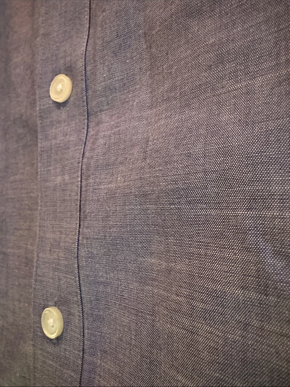 Banana Republic Men's Heathered Medium Blue Dress Shirt